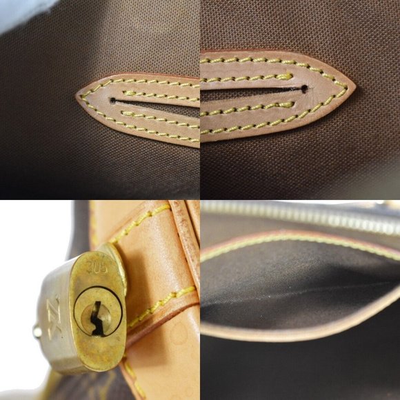 LOUIS VUITTON LV Logo Alma 2Way Hand Bag Monogram Leather Brown M51130 73YC686 - Picture 13 of 15